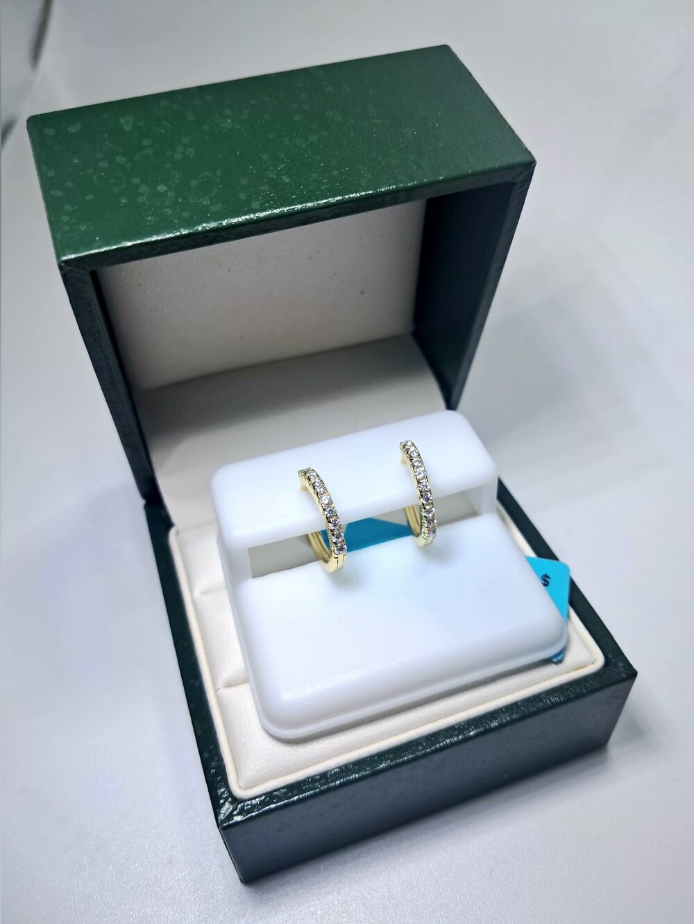 Stunning 0.31 CTW Moissanite Huggie Hoop Earrings (925 Sterling Silver / 14K)